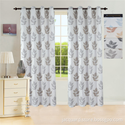 Morden Leave Design Jacquard Curtain